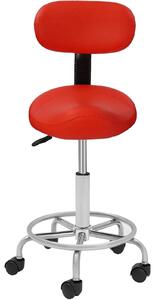 Sedia da ufficio ergonomica, regolabile in altezza, rotazione a 360°, rossa