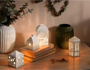 Portacandele in ceramica per tea light Urbania Lighthouse Classical - Kähler Design