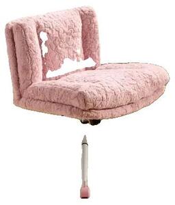 Sedia da ufficio, regolabile in altezza, supporto ergonomico, rosa