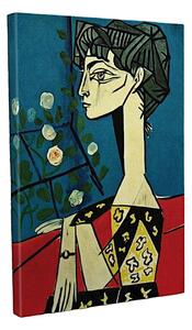 Riproduzione murale su tela Pablo Picasso Jacqueline con fiori, 30 x 40 cm Pablo Picasso - Jacqueline with Flowers - Wallity