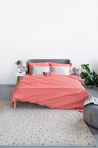 Biancheria da letto matrimoniale in cotone rosa corallo, 200 x 200 cm - Bonami Selection