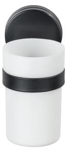 Static-Loc® Plus coppa a parete bianca e nera per spazzolini da denti Pavia - Wenko
