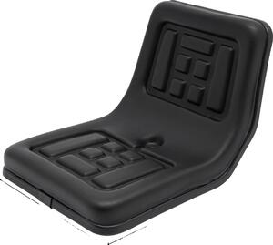 Sedia per carrello elevatore, posizione regolabile, materiale resistente, nera
