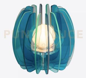 Lampada piccola iride in cristallo acrilico 1 luce attacco e14 blu
