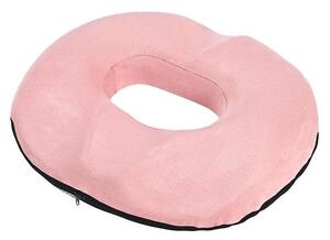 Cuscino a ciambella, comfort in schiuma memory, design per alleviare la pressione, rosa