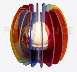 Lampada grande iride in cristallo acrilico 1 luce attacco e14 multi
