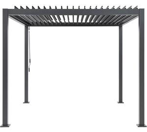 Pergola bioclimatica - Struttura in alluminio e acciaio - 290x290xH240 cm - Grigio