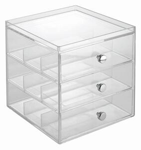 Organizzatore trasparente con 3 cassetti per bicchieri - iDesign