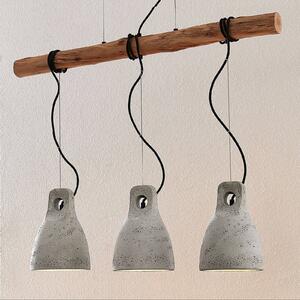 Lindby Grima lampada sospensione di cemento 3 luci