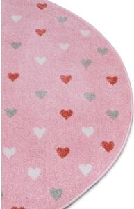 Tappeto rosa per bambini ø 140 cm Little Hearts - Hanse Home