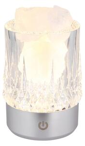 Globo 21044S - Lampada da tavolo LED dimmerabile a sfioramento LIZZY LED/1W/5V 3000K 1200 mAh argento