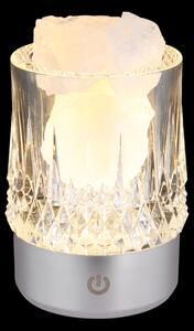 Globo 21044S - Lampada da tavolo LED dimmerabile a sfioramento LIZZY LED/1W/5V 3000K 1200 mAh argento