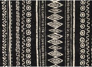 Tappeto in cotone bianco e nero , 55 x 110 cm Ethnic - Webtappeti