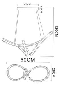 Globo 67440H - Lampada a sospensione dimmerabile su cavo EVANGELINE LED/45W/230V cromo lucido + telecomando