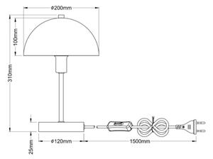Globo 24009W - Lampada da tavolo ATOMA I 1xE14/40W/230V bianca