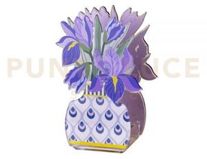 Mini profumatore iris in cristallo acrilico decorato viola fragran