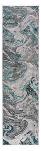 Tappeto grigio/turchese 80x300 cm Marbled - Flair Rugs