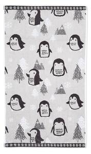 Asciugamano in cotone grigio chiaro 50x85 cm Cosy Penguin - Catherine Lansfield