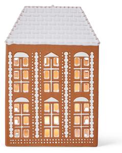 Portacandele in gres per candele da tè Gingerbread Lighthouse - Kähler Design