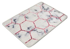 Tappetino da bagno bianco/grigio 60x40 cm Honeycomb - Foutastic