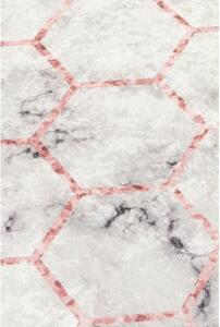 Tappetino da bagno bianco/grigio 60x40 cm Honeycomb - Foutastic