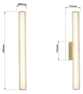 Illuminazione per specchio da bagno LINEA LED/8W/230V 3000/4000/6000K IP44 45 cm dorata