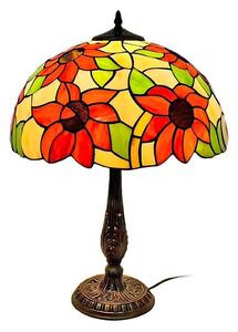 Brilagi - Lampada da tavolo Tiffany a vetri colorati SUNFLOWER 2xE27/60W/230V