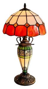 Brilagi - Lampada da tavolo Tiffany in vetro colorato SIENNA 1xE27/60W/230V + 1xE14/40W