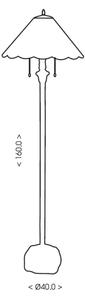 Brilagi - Lampada da terra in vetro Tiffany JUNGLE 2xE27/60W/230V