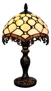 Brilagi - Lampada da tavolo Tiffany in vetro color avorio 1xE27/60W/230V