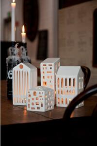 Portacandele in ceramica per tea light Urbania Lighthouse High Building - Kähler Design