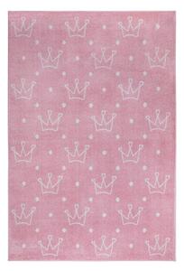 Tappeto rosa per bambini 120x170 cm Crowns - Hanse Home