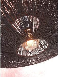 Lampada da soffitto nera con paralume in iuta ø 40 cm Iguazu - Good&Mojo