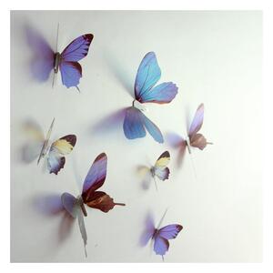 Set di 18 adesivi 3D blu Farfalle - Ambiance