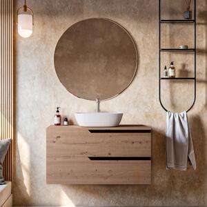 Mobile bagno sospeso 100cm colore cartagena con mensola e lavabo ad appoggio - jaguar - Olimpo Docce