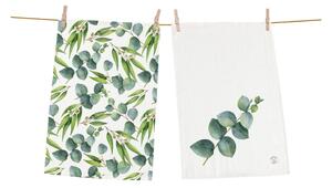 Set di 2 asciugamani in cotone, 50 x 70 cm Floating Eucalyptus - Butter Kings