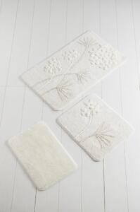 Set di 3 tappetini da bagno bianchi Orkide - Foutastic