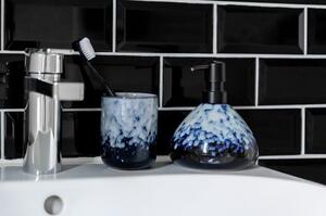Tazza in ceramica blu scuro per spazzolini da denti Rosali - Wenko