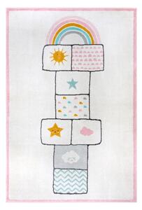 Tappeto per bambini rosa e bianco 160x235 cm Bouncy - Hanse Home