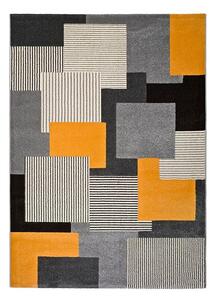Tappeto grigio-arancio , 140 x 200 cm Leo Square - Universal