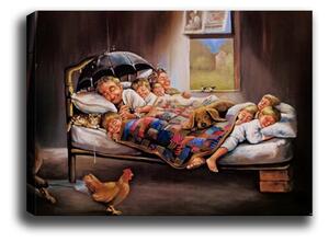 Pittura , 70 x 50 cm Happy Family - Tablo Center