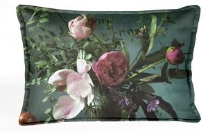 Cuscino in velluto verde con motivo floreale Bodegon, 50 x 35 cm - Velvet Atelier