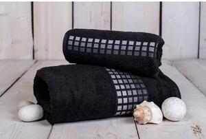 Asciugamano in cotone nero 100x50 cm Darwin - My House
