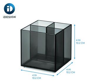 Organizzatore da bagno nero opaco per cosmetici in plastica riciclata Cosmetic Cube - iDesign