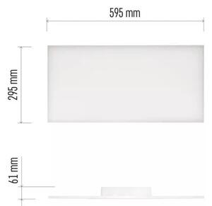 Plafoniera a LED bianca con telecomando 59,5x29,5 cm Irvi - EMOS
