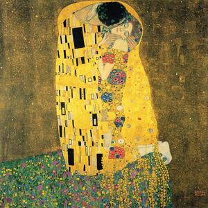 Riproduzione di Gustav Klimt Il bacio, 50 x 50 cm Gustav Klimt - The Kiss - Fedkolor