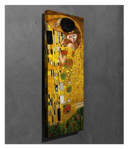 Riproduzione murale su tela Gustav Klimt Il bacio, 30 x 80 cm Gustav Klimt - The Kiss - Wallity