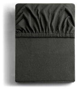 Collezione lenzuolo in jersey elasticizzato grigio scuro, 80/90 x 200 cm Amber - DecoKing