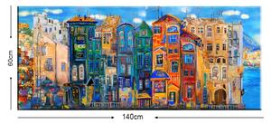 Immagine Case colorate, 140 x 60 cm Colourful Houses - Tablo Center