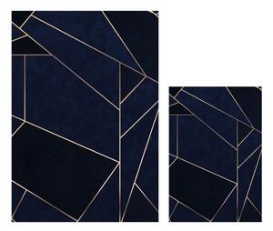 Set di 2 tappetini da bagno blu scuro Mila Home Geometric - Minimalist Home World